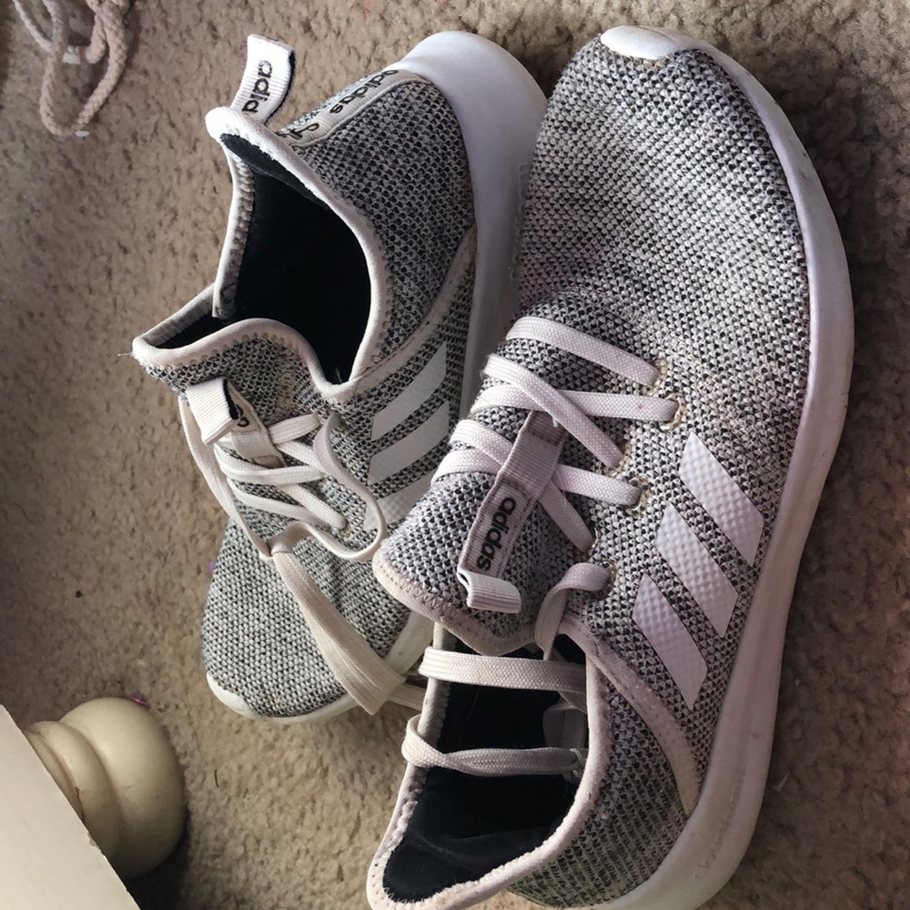 Adidas grey running shoes